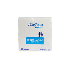 Soft n Cool Paper Folded Dinner Napkin 33 X 33 cm 2000 Pieces - hotpackwebstore.com