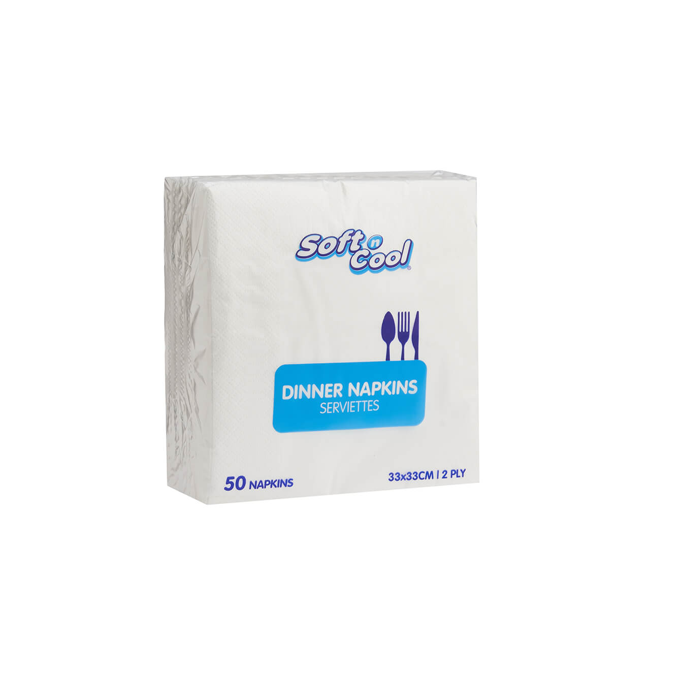 Soft n Cool Paper Folded Dinner Napkin 33 X 33 cm 2000 Pieces - hotpackwebstore.com