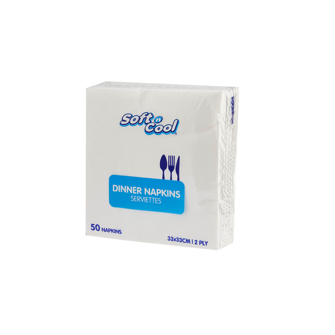 Soft n Cool Paper Folded Dinner Napkin 33 X 33 cm 2000 Pieces - hotpackwebstore.com