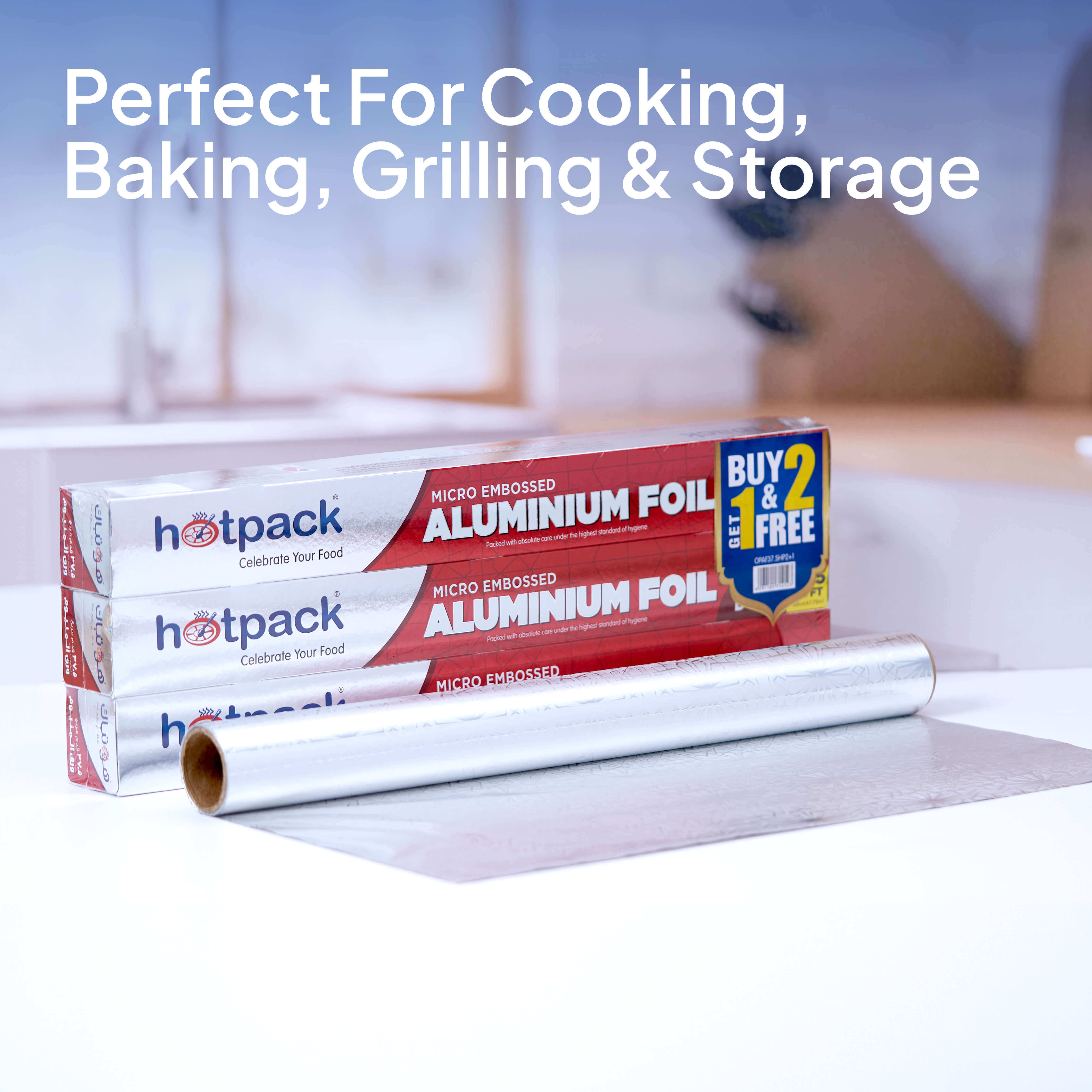 Aluminium Foil 37.5 Sqft 2+1 Free Offer Pack - hotpackwebstore.com