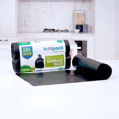 Twin Pack Heavy Duty Garbage Roll Black 80x110cm 55 Gallon 30 Pieces - hotpackwebstore.com