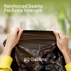 Twin Pack Heavy Duty Garbage Roll Black 95x120cm 60 Gallon 24 Pieces - hotpackwebstore.com
