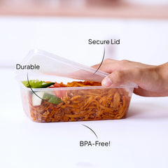 Microwaveable Twin Pack Container 750 ml With Lid 10 Pieces - hotpackwebstore.com