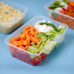 Microwaveable Twin Pack Container 750 ml With Lid 10 Pieces - hotpackwebstore.com