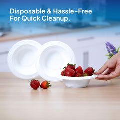 White Plastic Bowls 12 Oz 25 Pieces - hotpackwebstore.com