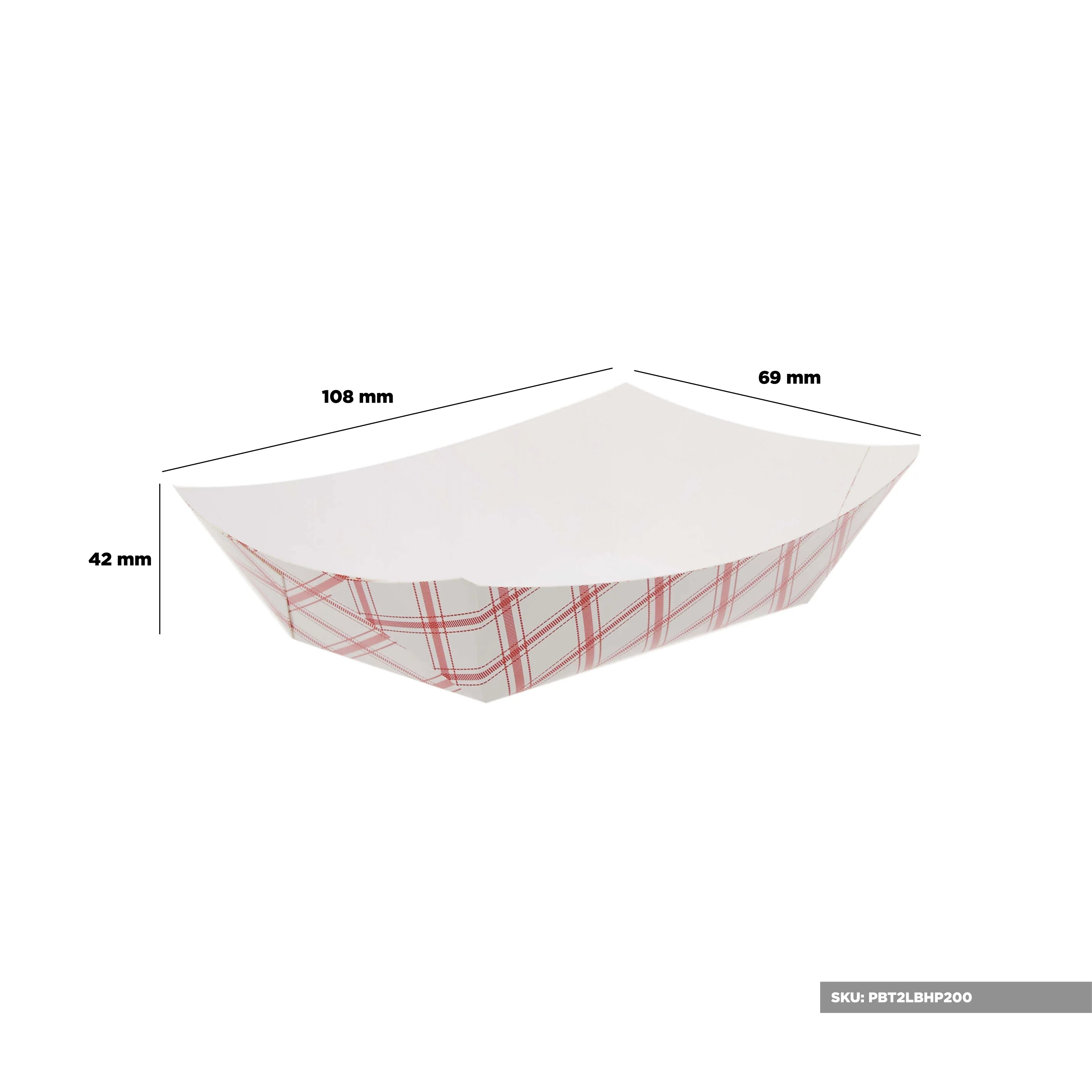 Red and White Paper Boat Tray - hotpackwebstore.com