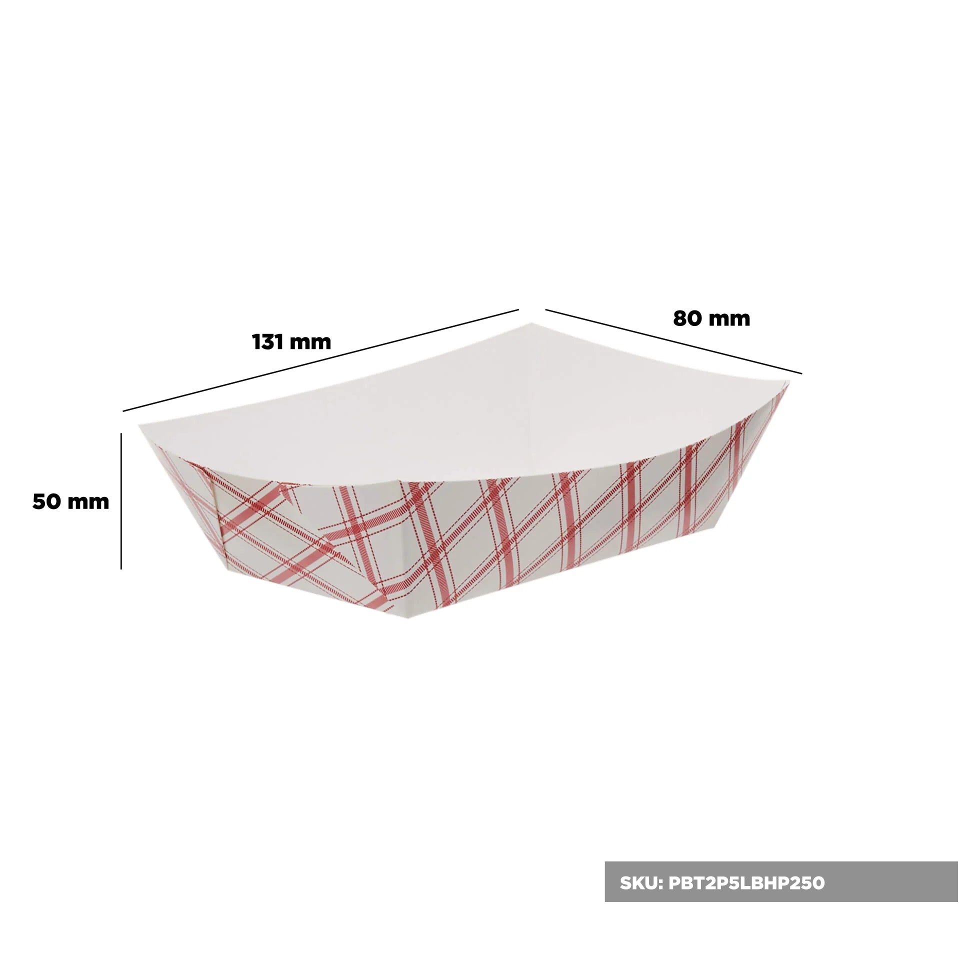 Red and White Paper Boat Tray - hotpackwebstore.com