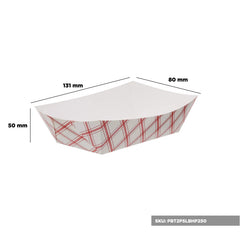 Red and White Paper Boat Tray - hotpackwebstore.com