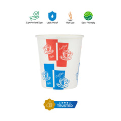 Printed Single Wall Paper Cups 6 Oz - hotpackwebstore.com