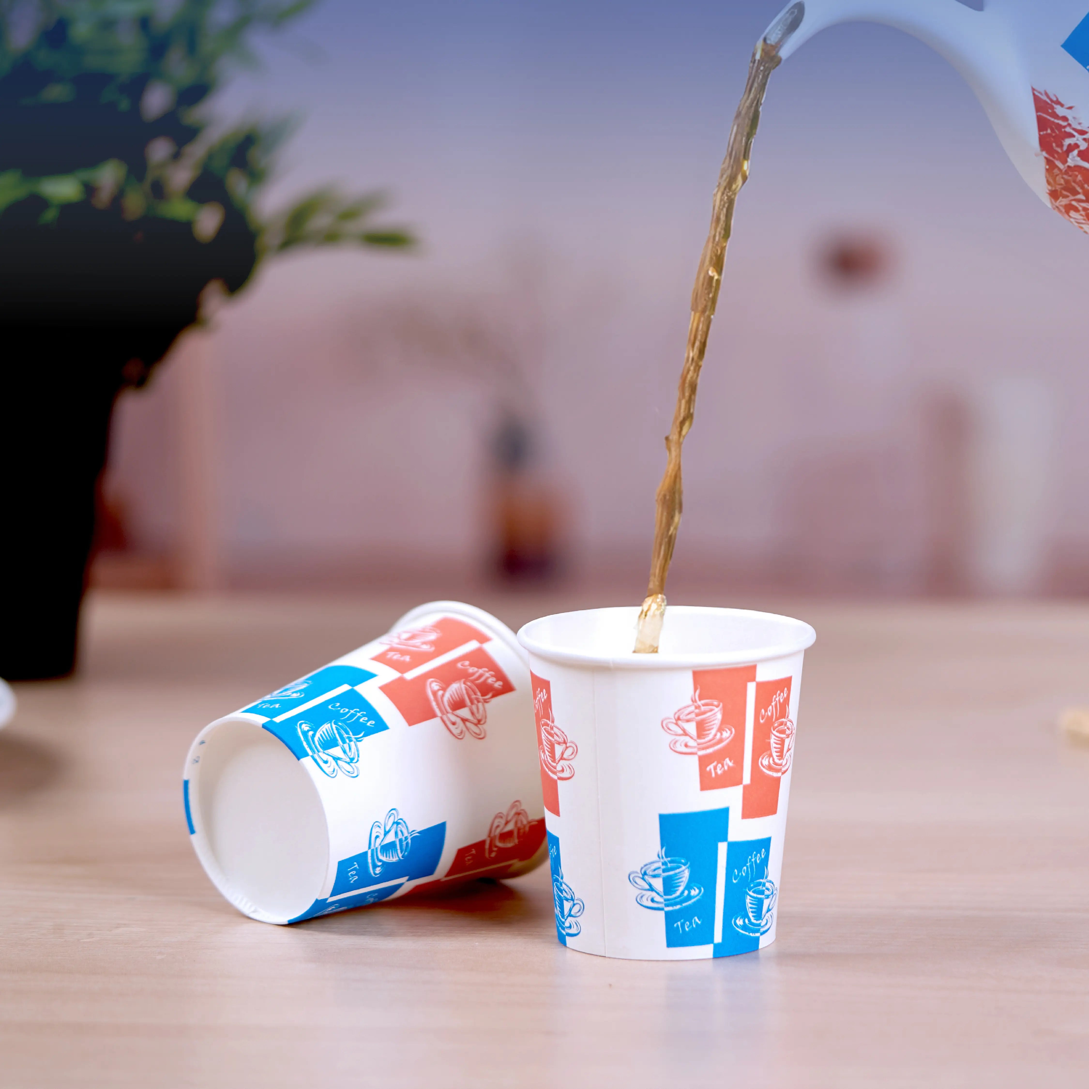 Printed Single Wall Paper Cups 6 Oz - hotpackwebstore.com