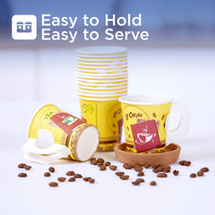 7 Oz Printed Single Wall Paper Cups with Handle - hotpackwebstore.com