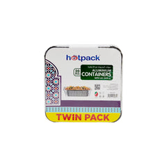 Aluminum Twin Pack Food Storage Container Silver - hotpackwebstore.com