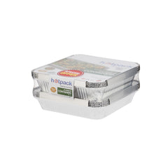 Aluminum Twin Pack Food Storage Container Silver - hotpackwebstore.com