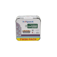 Aluminum Twin Pack Food Storage Container Silver - hotpackwebstore.com