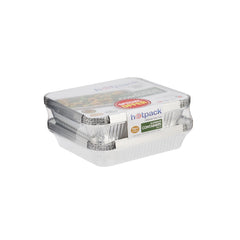 Aluminum Twin Pack Food Storage Container Silver - hotpackwebstore.com