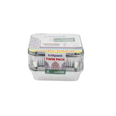 Aluminum Twin Pack Food Storage Container Silver - hotpackwebstore.com