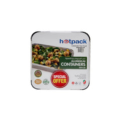 Aluminum Twin Pack Food Storage Container Silver - hotpackwebstore.com