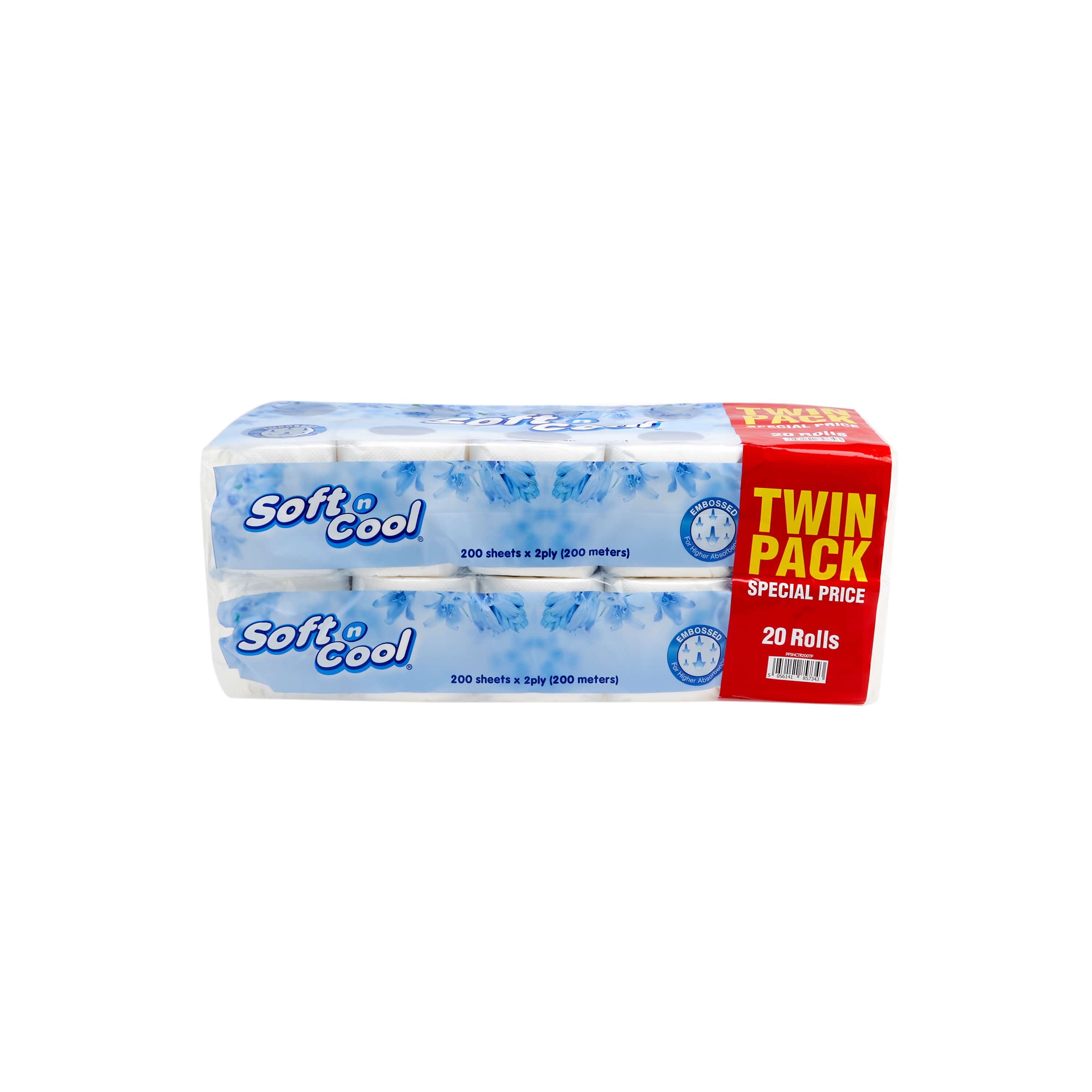 Soft n Cool Twin Pack Toilet Roll 2 Ply 200 Sheets - hotpackwebstore.com