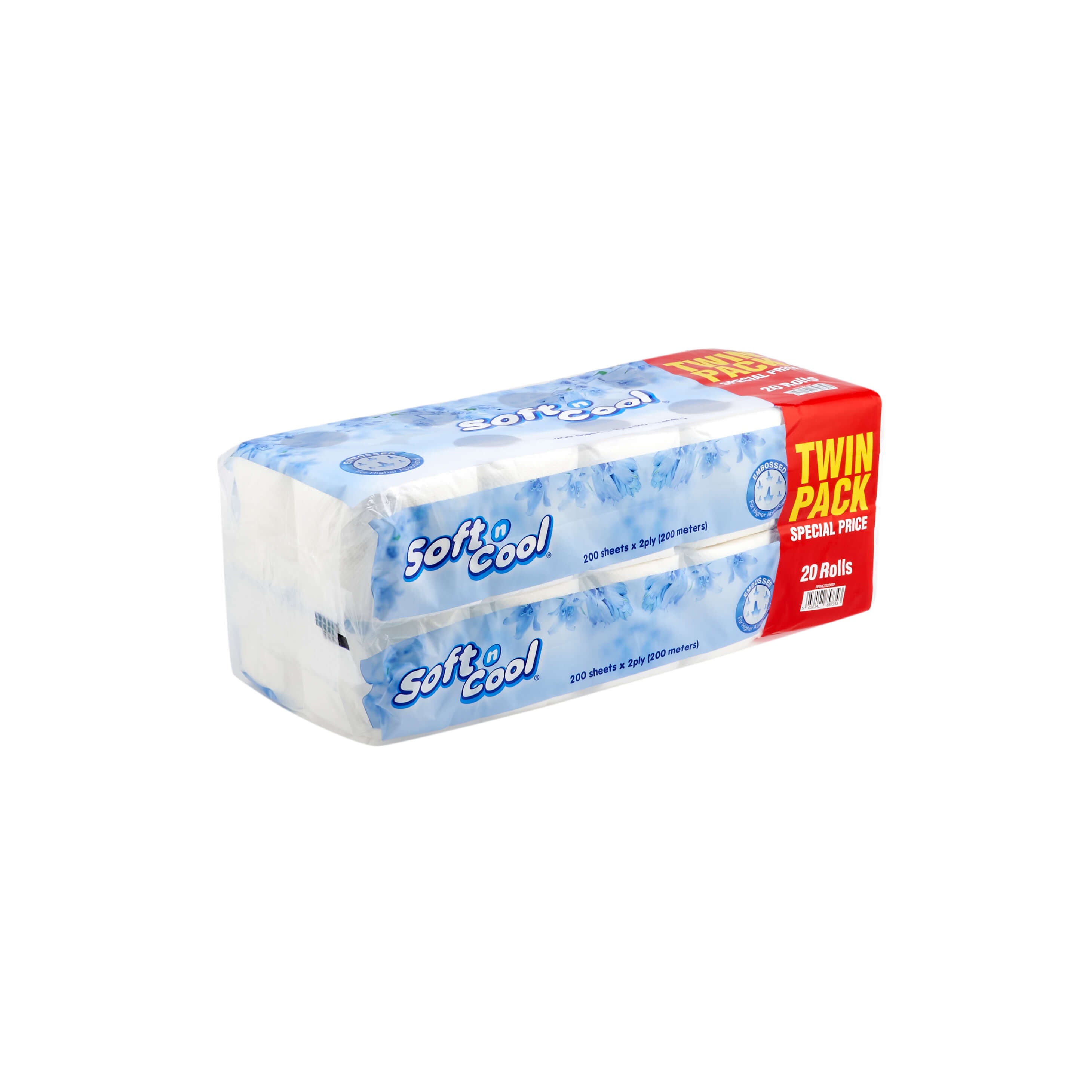 Soft n Cool Twin Pack Toilet Roll 2 Ply 200 Sheets - hotpackwebstore.com