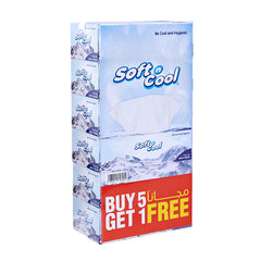 Soft n Cool Facial Tissue 5 + 1 Free 150 Sheets x 2 Ply - hotpackwebstore.com
