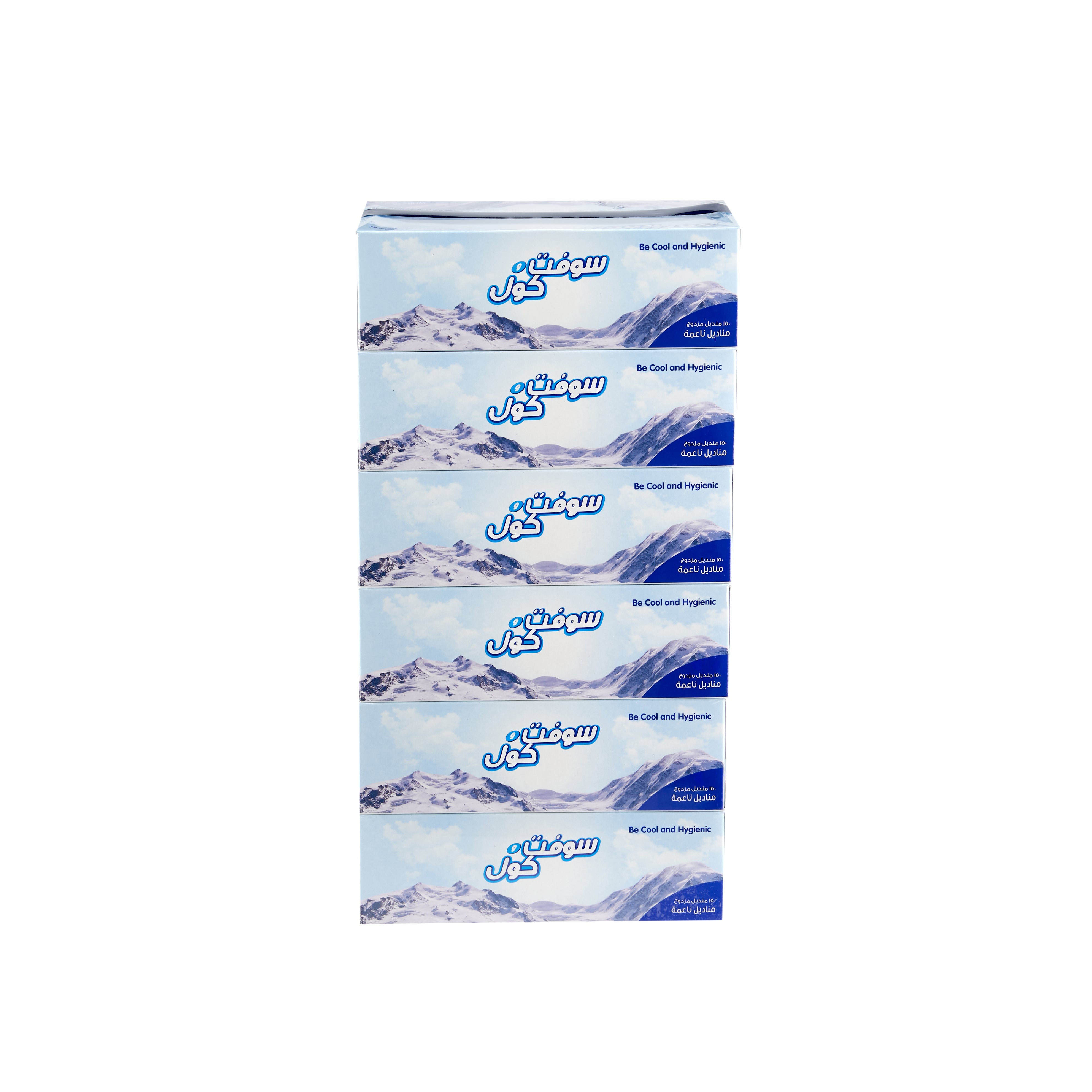 Soft n Cool Facial Tissue 5 + 1 Free 150 Sheets x 2 Ply - hotpackwebstore.com