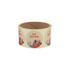 Eid Mubarak Sticker Roll 250 Pieces x 4 Designs - hotpackwebstore.com