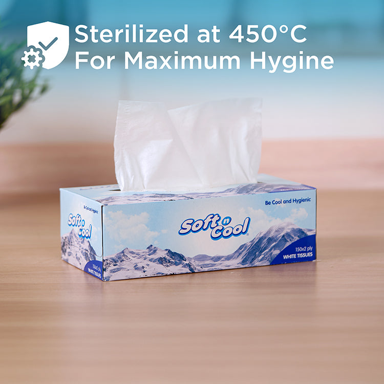 30 boxes Soft n Cool Facial Tissue 150 Sheets x 2 ply