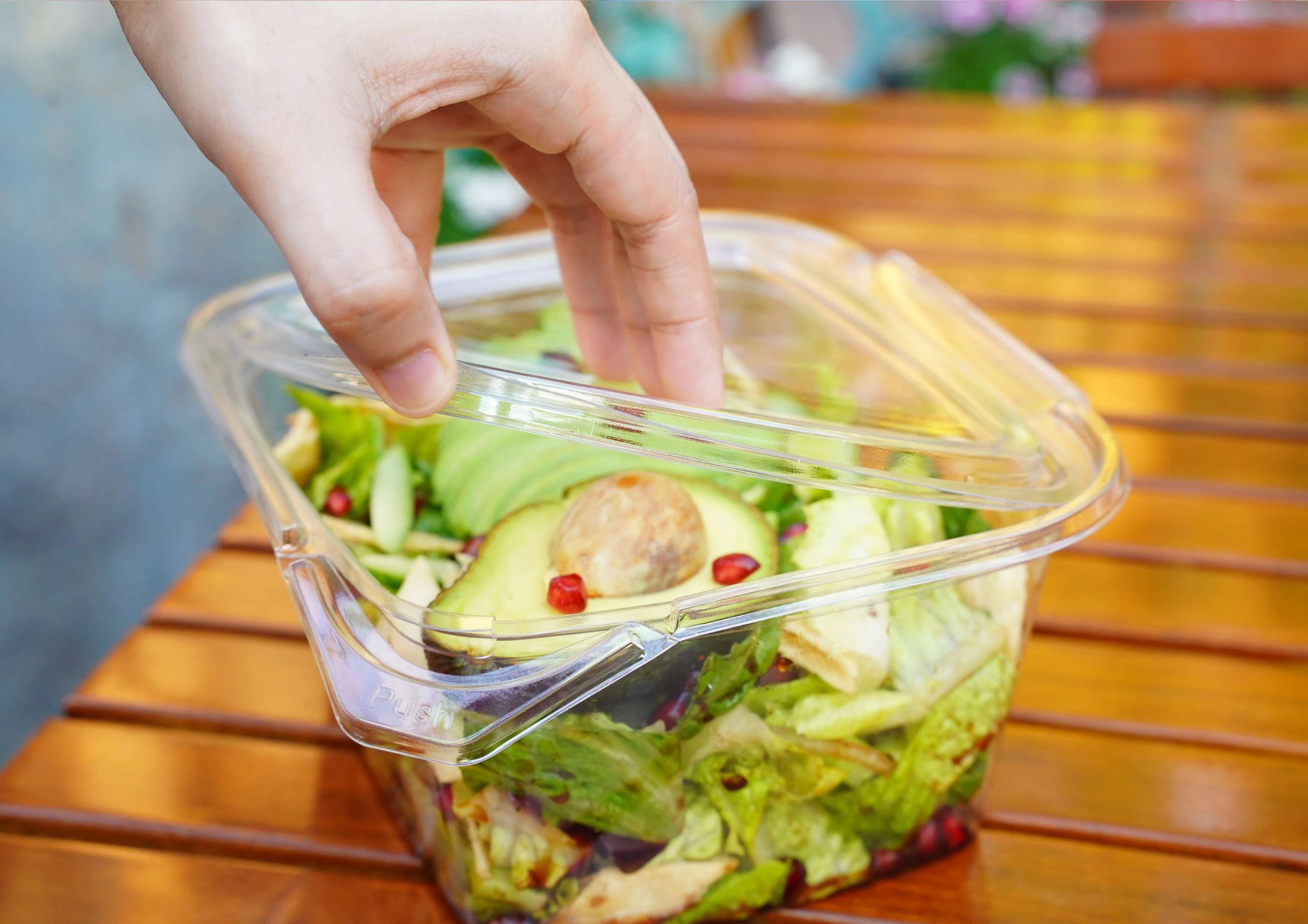 Tamper Evident Square Clear PET Container - hotpackwebstore.com