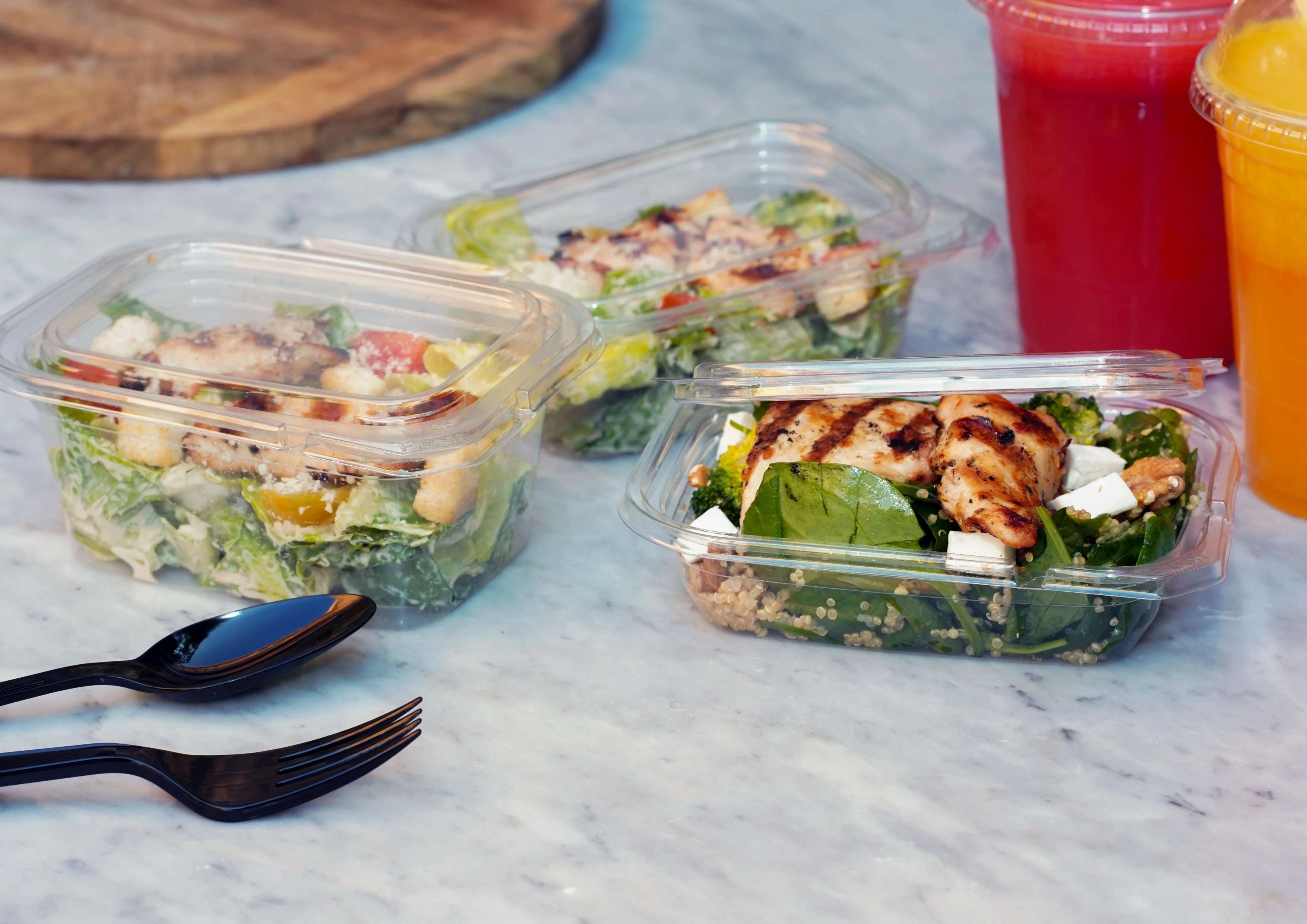 Tamper Evident Square Clear PET Container - hotpackwebstore.com