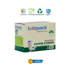 Disposable Wooden Coffee Stirrer - hotpackwebstore.com