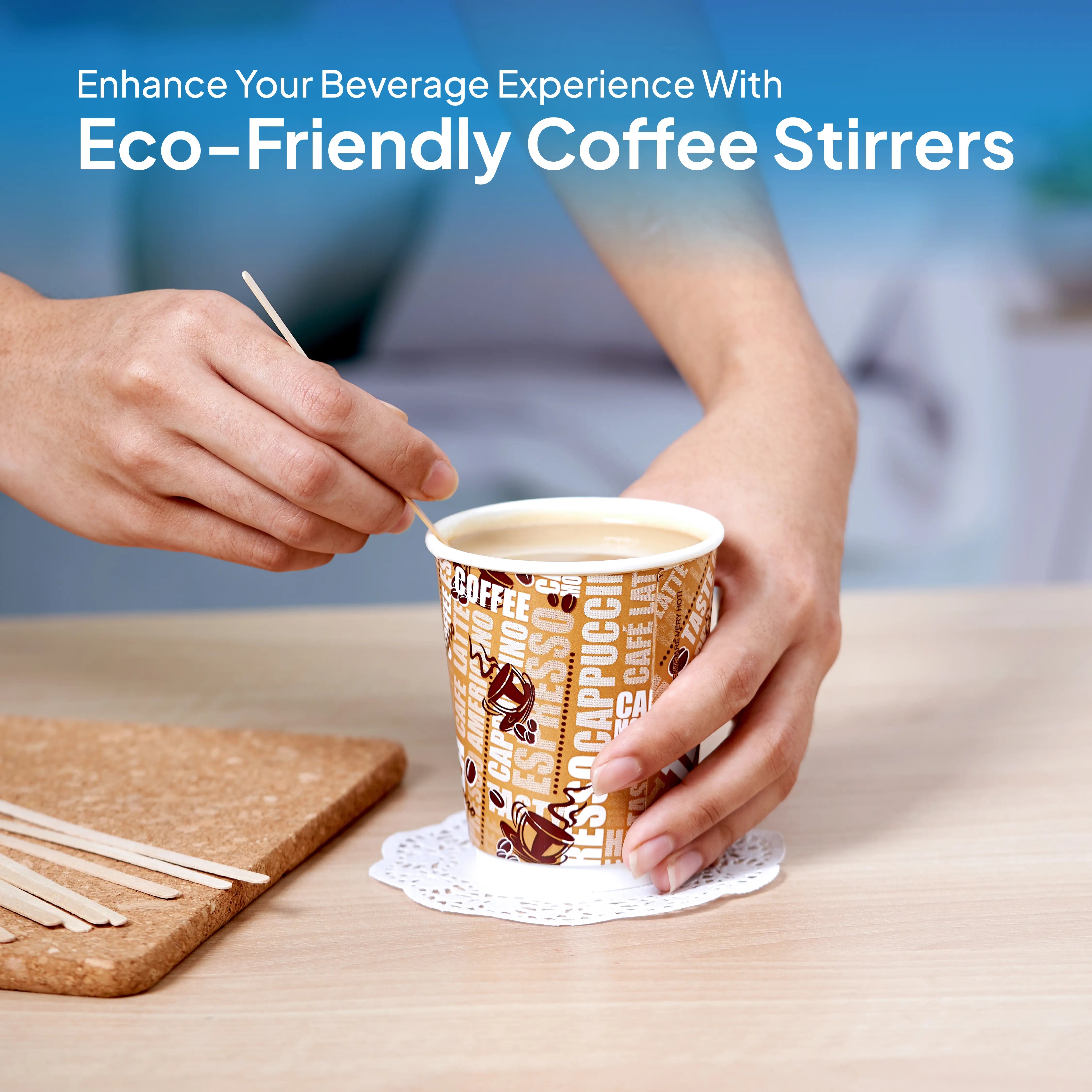 Disposable Wooden Coffee Stirrer - hotpackwebstore.com