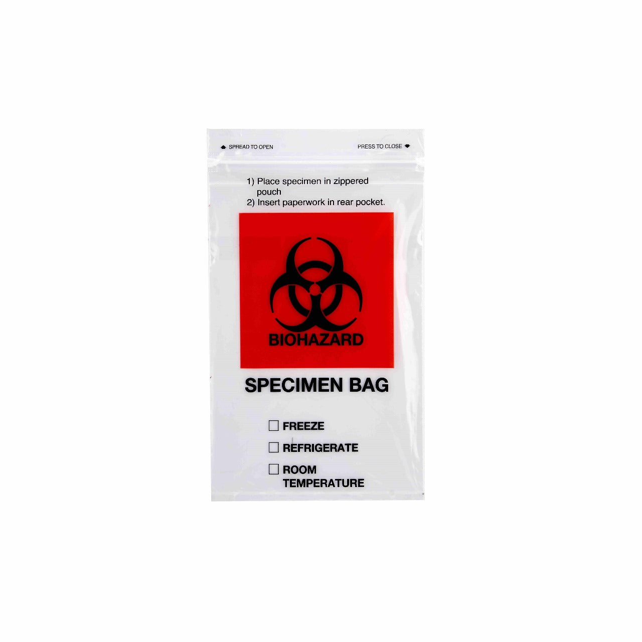 Biohazard Specimen Zipper Bag - hotpackwebstore.com