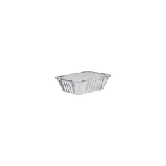 Aluminium Containers with Lid 8325 (127 mm Length x 100 mm Width x 35 mm Height)10 Pieces - hotpackwebstore.com - Aluminium Containers