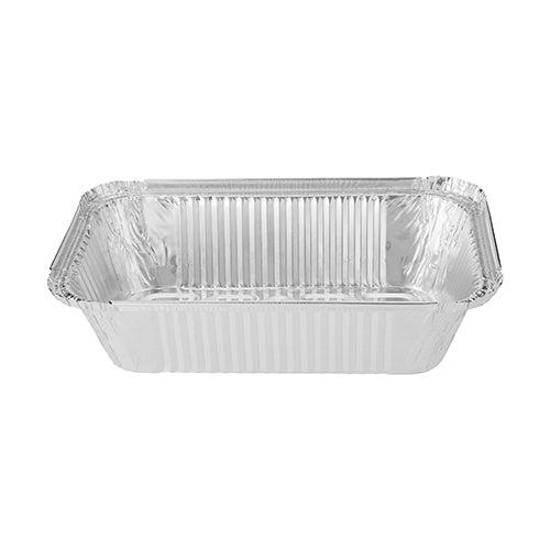 Aluminium Containers with Lid 8368 ( 680 CC ) 197 mm Length x 124 mm Width x 46 mm Height 10 Pieces - hotpackwebstore.com - Aluminium Containers