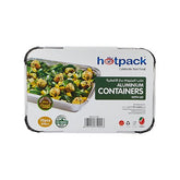 Aluminium Containers with Lid 8389 ( 890 CC ) 10 Pieces - hotpackwebstore.com - Aluminium Containers