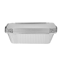 Aluminium Containers with Lid 8389 ( 890 CC ) 10 Pieces - hotpackwebstore.com - Aluminium Containers