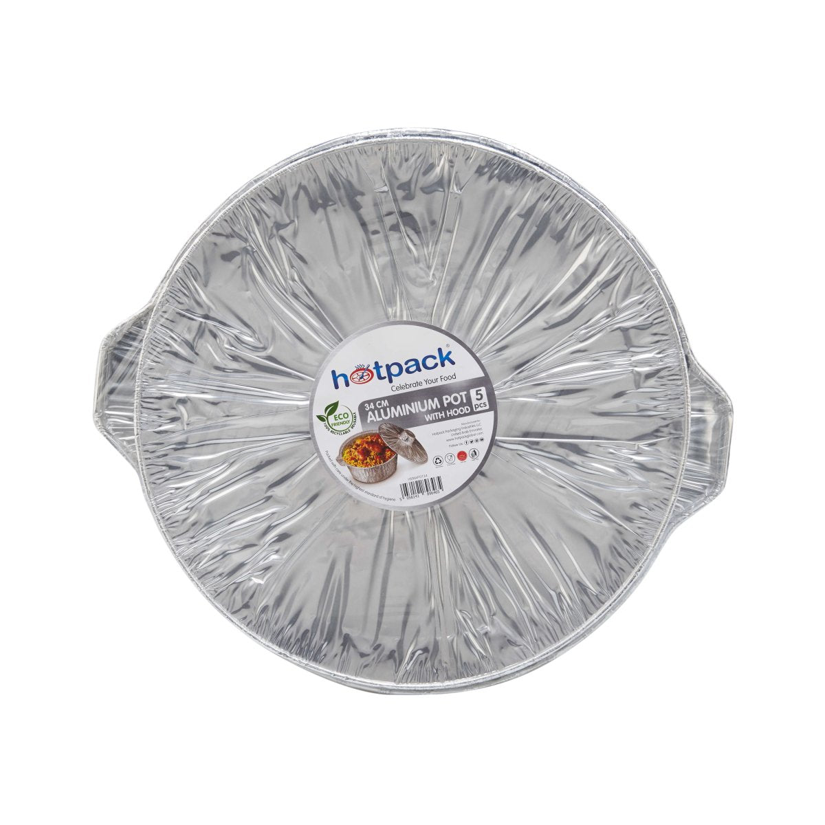 Aluminium Pot With Lid 5 pieces - hotpackwebstore.com - Aluminium Pots