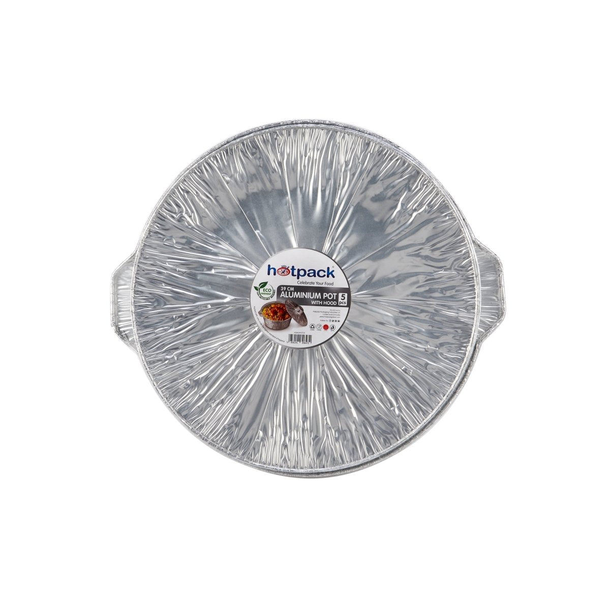 Aluminium Pot With Lid 5 pieces - hotpackwebstore.com - Aluminium Pots