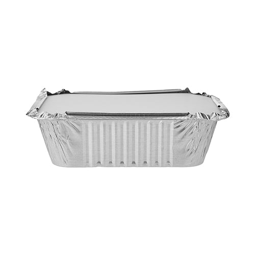 Aluminum Containers with Lid 8342 ( 420 CC ) 10 Pieces - hotpackwebstore.com - Aluminium Containers