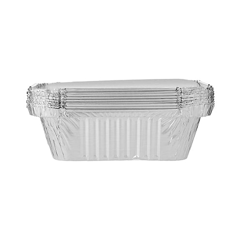 Aluminum Containers with Lid 8342 ( 420 CC ) 10 Pieces - hotpackwebstore.com - Aluminium Containers