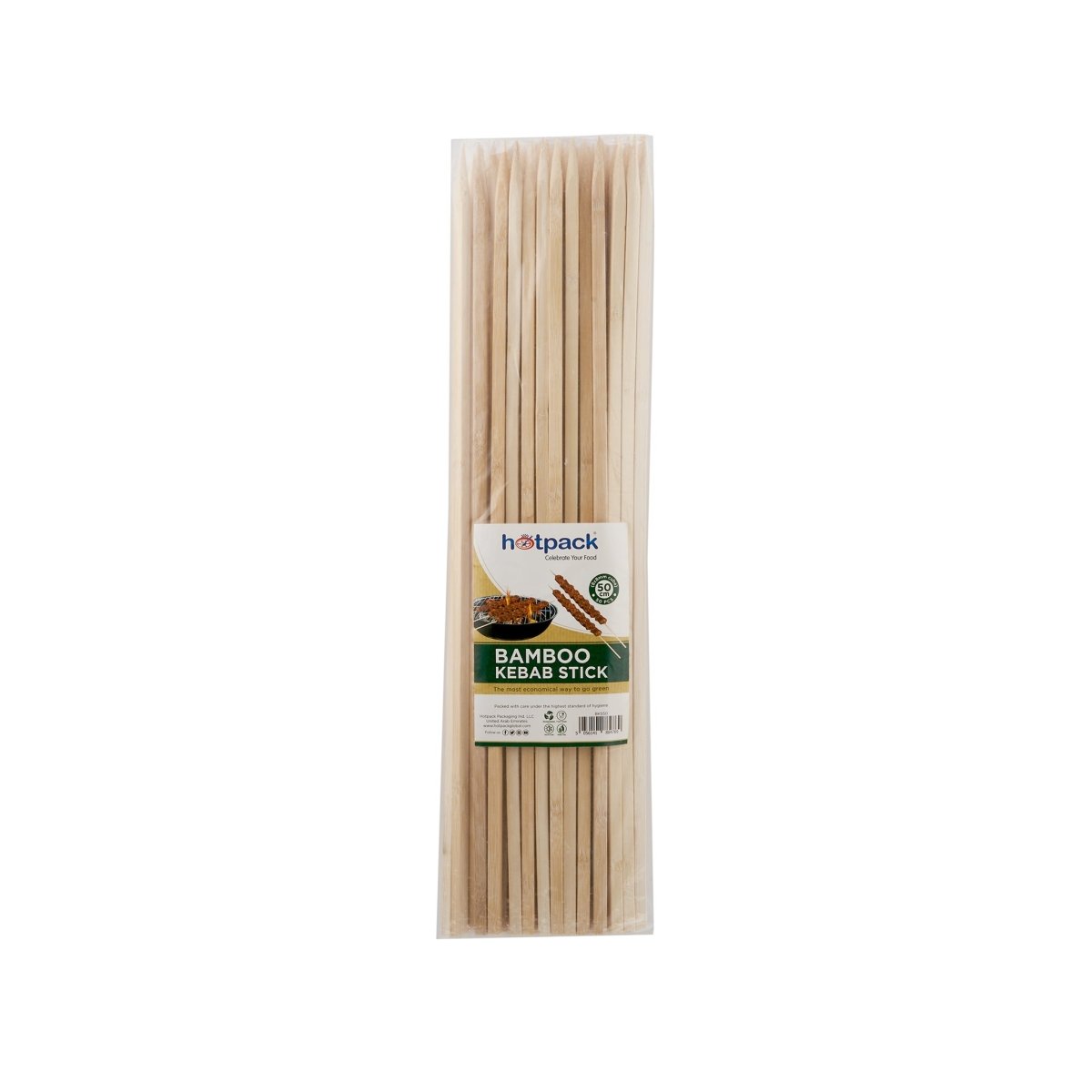Bamboo Kebab Stick 50 cm - hotpackwebstore.com - Bamboo Kebab Stick