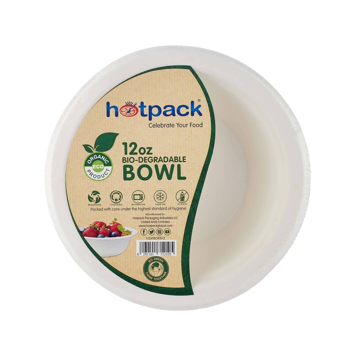 Bio - Degradable 12 Oz Bowl 1000 Pieces - hotpackwebstore.com - Bio - Degradable Bowls