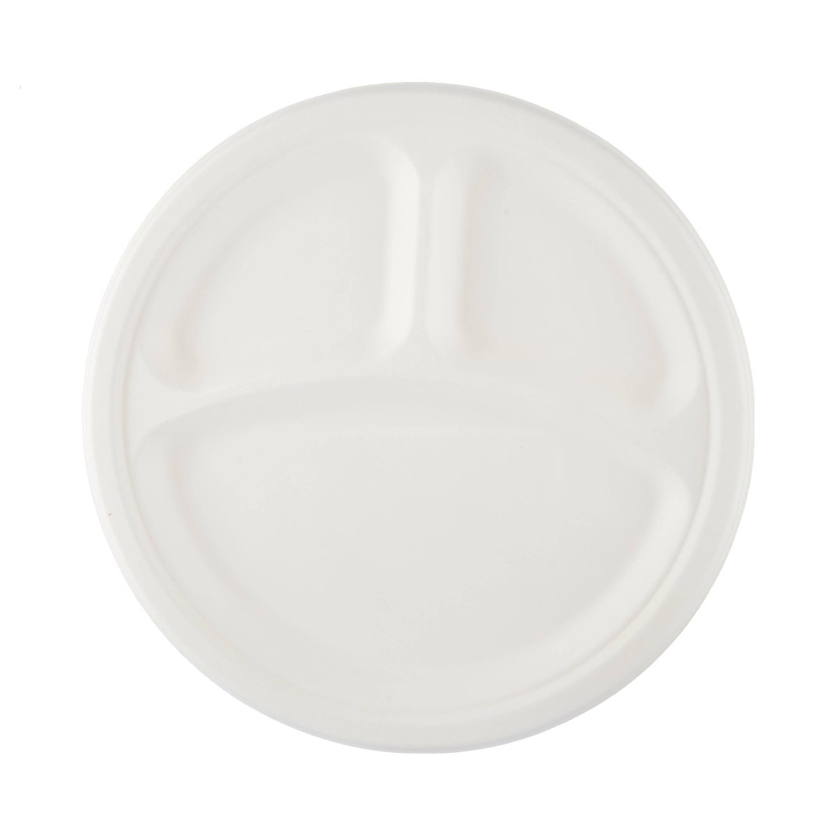 Bio - Degradable 3 - Compartment Plate 10 Inch 500 Pieces - hotpackwebstore.com - Bio - Degradable Plates
