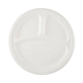 Bio - Degradable 3 - Compartment Plate 10 Inch 500 Pieces - hotpackwebstore.com - Bio - Degradable Plates