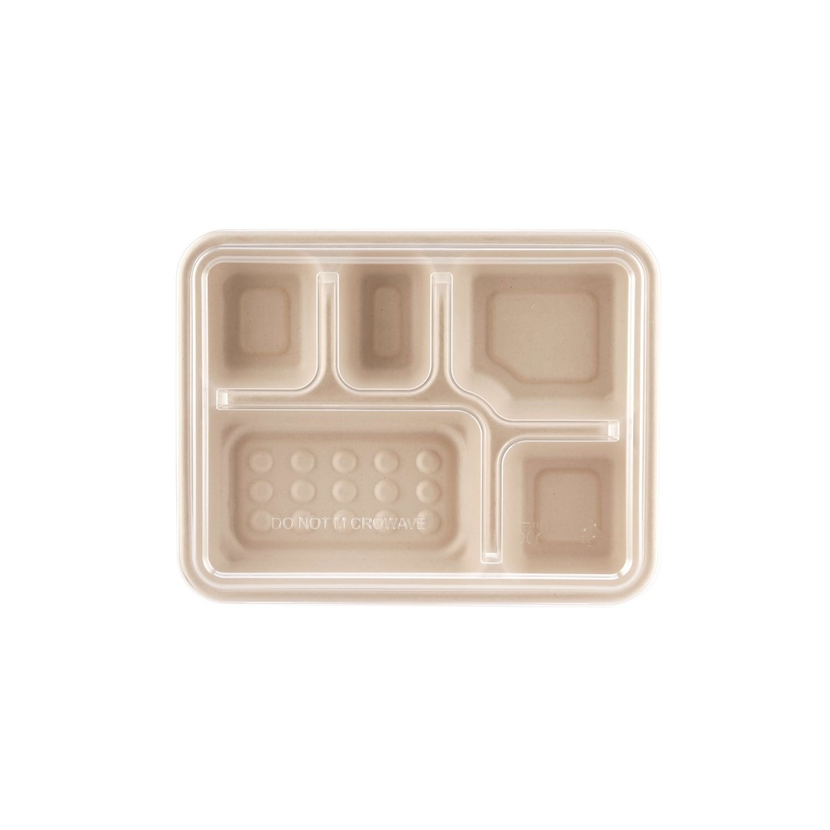 Bio - Degradable 5 Compartment Deep Tray - hotpackwebstore.com - Bio - Degradable Containers