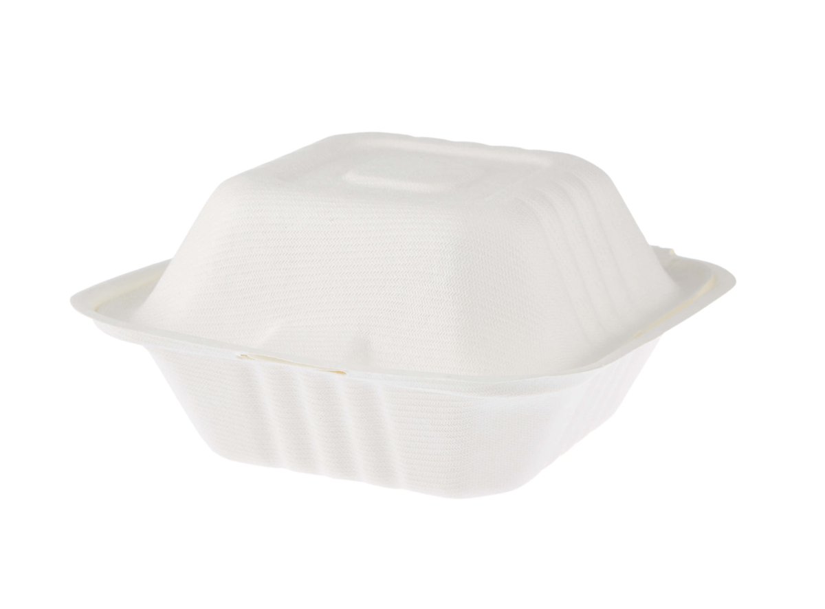 Bio Degradable Burger Box 6 inch 500 Pieces - hotpackwebstore.com - Burger Boxes