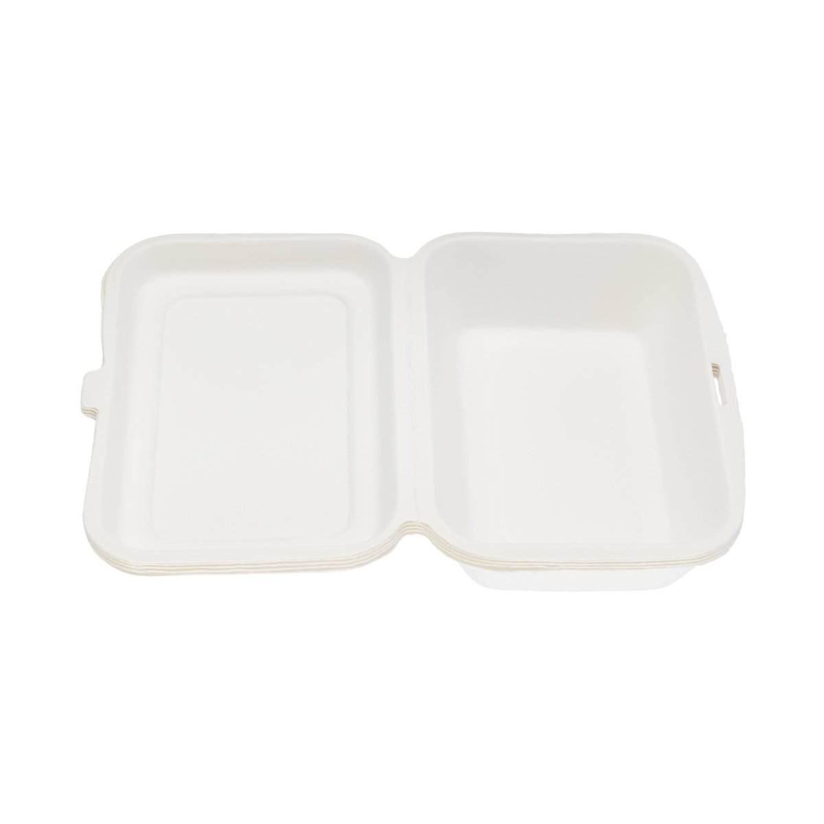 Bio - Degradable Hinged Container 6x4 Inch 1000 Pieces - hotpackwebstore.com - Bio - Degradable Containers