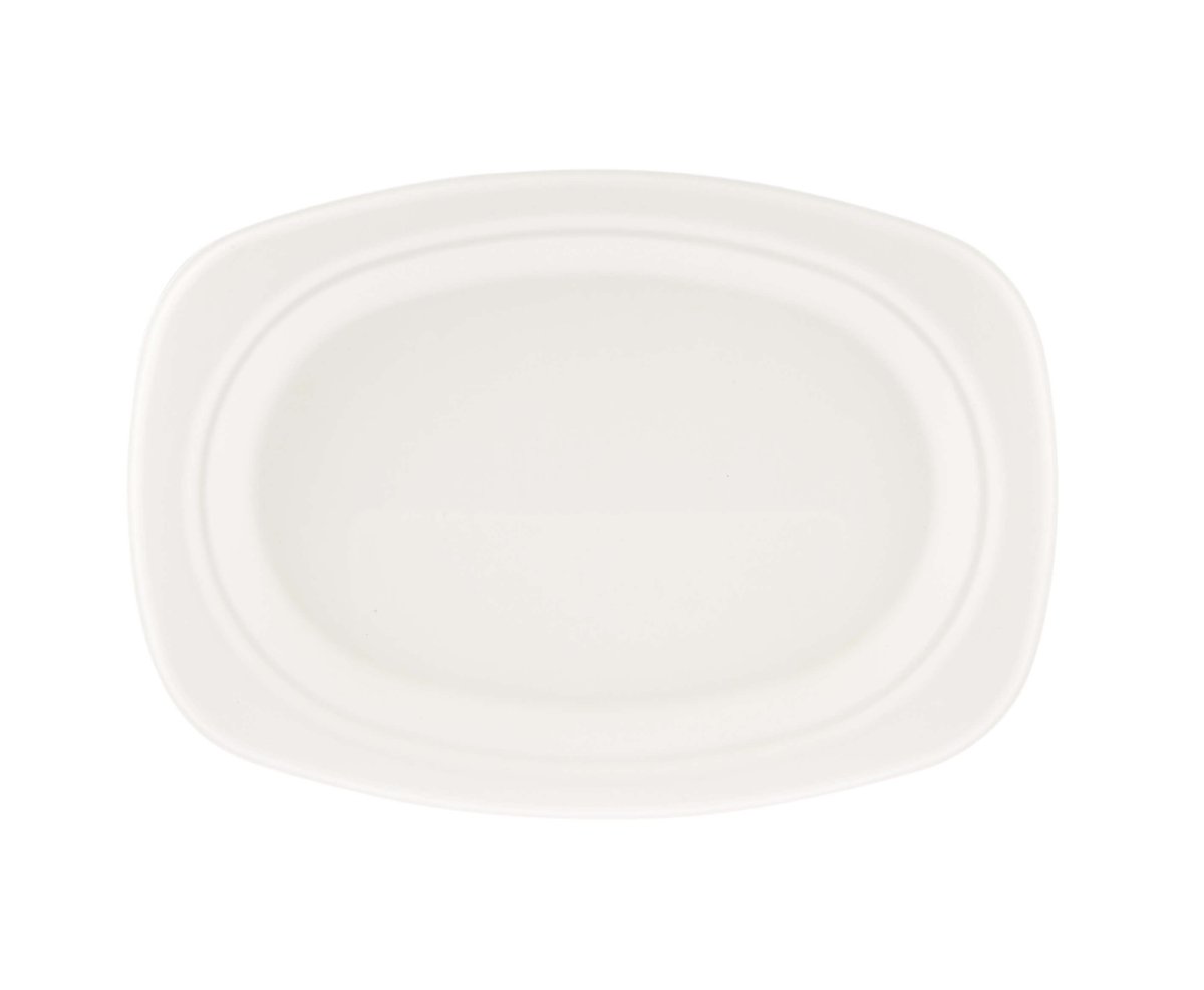 Bio - Degradable Oval Plate 9x6.5 Inch 500 Pieces - hotpackwebstore.com - Bio - Degradable Plates