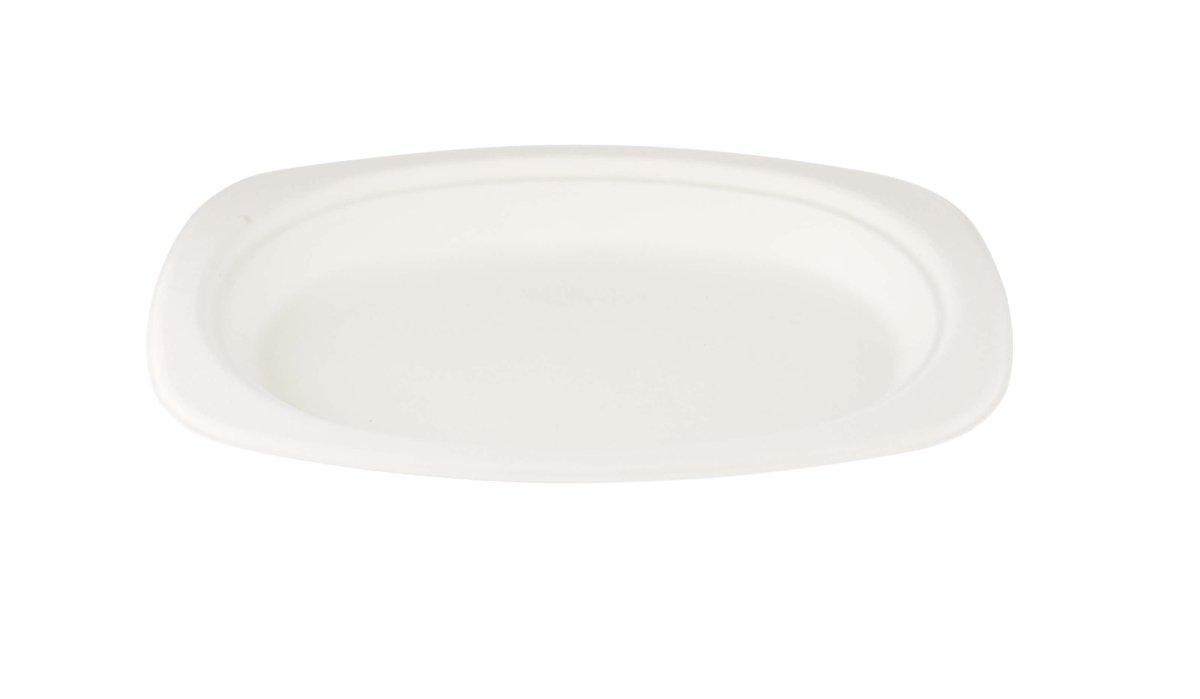 Bio - Degradable Oval Plate 9x6.5 Inch 500 Pieces - hotpackwebstore.com - Bio - Degradable Plates