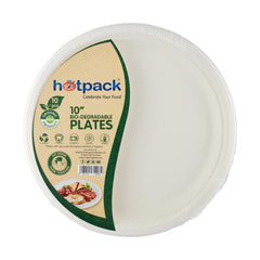 Biodegradable Paper Pulp Plate | 10 Pieces - hotpackwebstore.com -